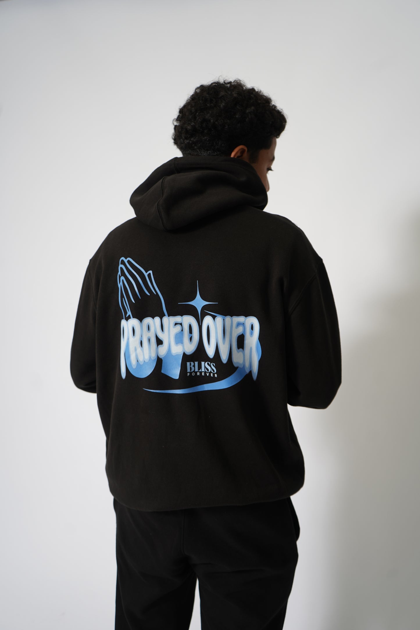 PRAYED OVER (Black & Blue Hoodie)